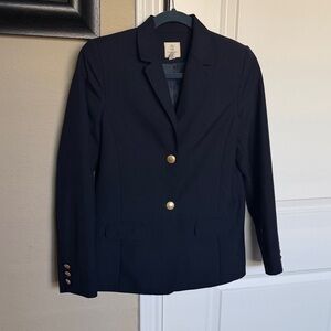 Lands' End Navy Blazer with Gold Buttons